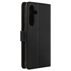 Avizar Housse pour Samsung Galaxy A55 Cuir Véritable Porte-carte Noir