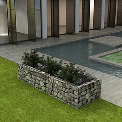 Maison Chic Jardinière,Lit surélevé - Bac à fleurs - pot de fleur à gabion Acier 270x90x50 cm -GKD67204