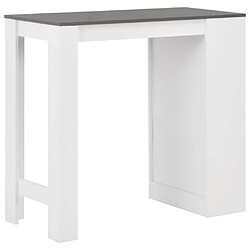 Acheter Helloshop26 Table haute mange debout bar bistrot avec étagère blanc 110 cm 0902053/2