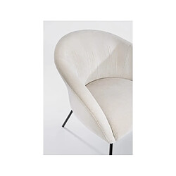 Acheter Bizzotto Fauteuil tissu Fauteuil Aiko Velours Blanc