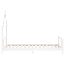 Maison Chic Lit simple Cadre de lit pour enfants,Lit d'Enfant Moderne blanc 90x190 cm bois de pin massif -MN51662 pas cher