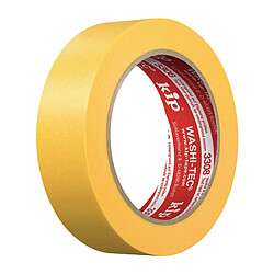 Ruban de recouvrement 3308 WASHI-TEC Premium PLUS lisse jaune longueur 50 m largeur 18 mm rouleau KIP (Par 48)