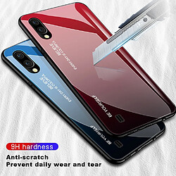 Avis Wewoo Coque Pour Galaxy M10 Gradient Color Glass Case Blue