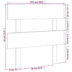 vidaXL Tête de lit Marron miel 93,5x3x81 cm Bois massif de pin pas cher