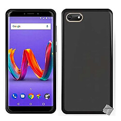 Htdmobiles Coque silicone gel fine pour Wiko Sunny 3 + film ecran - NOIR