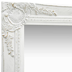 Avis Maison Chic Miroir mural style baroque | Miroir Décoration pour Maison Salle de Bain 40x40 cm Blanc -GKD65271