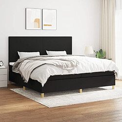 Maison Chic Lit Adulte - Lit simple Lit à sommier tapissier avec matelas moelleux - Meuble de Chambre - Noir 200x200 cm Tissu -MN60920