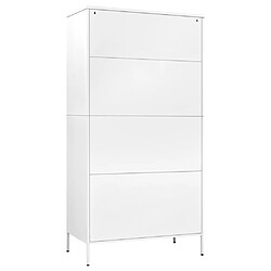 Acheter vidaXL Garde-robe Blanc 90x50x180 cm Acier