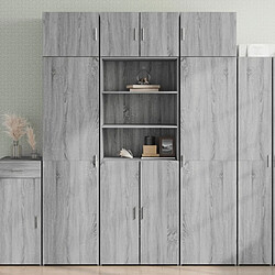 vidaXL Buffet haut sonoma gris 70x42,5x185 cm bois d'ingénierie