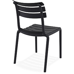 Acheter Alterego Chaise de jardin 'CHALA' noire en matière plastique