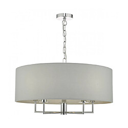 Luminaire Center Suspension Jamelia Chrome poli,gris 5 ampoules 18cm