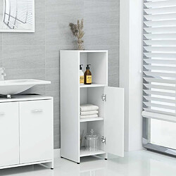 Avis Maison Chic Armoire de salle de bain,Meuble de rangement,Meuble haut Blanc 30x30x95 cm Aggloméré -GKD458238