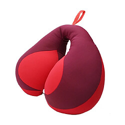 Wewoo 2 PCS Voyage Cou Oreiller En U Pour Coussin À Air Appuie-Tête De Voiture Rouge