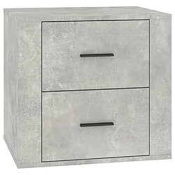 Maison Chic Table de chevet,Table de nuit,Table d'appoint pour salon Gris béton 50x39x47 cm -MN51662