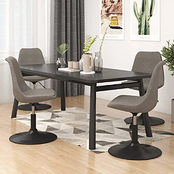 Maison Chic Lot de 4 Chaises pivotantes à manger Chaise pivotante à dîner Gris clair Velours -MN90236