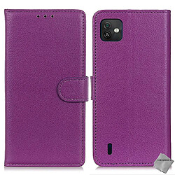 Htdmobiles Housse etui portefeuille avec coque intérieure en silicone pour Wiko Y82 + film ecran - MAUVE