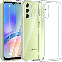 Coque Silicone Transparente + 2 Verres Trempes Pour Samsung Galaxy A05S 4G Little Boutik©