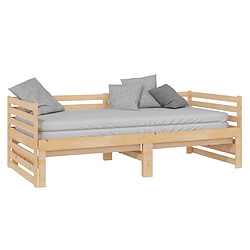 Avis vidaXL Lit coulissant sans matelas 2x(90x200) cm