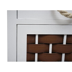 Decoshop26 Commode polyvalente armoire avec tiroir 55x39,5x28,5 cm polyrotin marron bois blanc 04_0006503