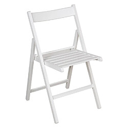 Avis Italiadoc Chaise pliante en bois blanc.