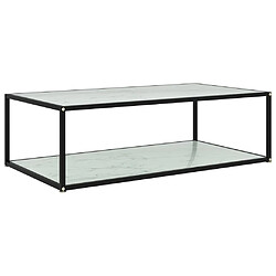 Maison Chic Table basse,Table Console Table d'appoint, Table pour salon Blanc 120x60x35 cm Verre trempé -MN18640