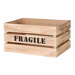 The Home Deco Factory Cagette en bois brut Fragile (Lot de 2).