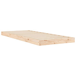 Avis vidaXL Cadre de lit sans matelas 75x190 cm bois de pin massif