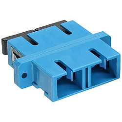 LWL accouplement, InLine®, Duplex SC/SC, single mode, bleu, manche en céramique