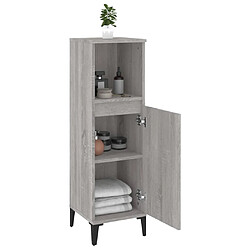 Avis vidaXL Armoire salle de bain sonoma gris 30x30x100 cm