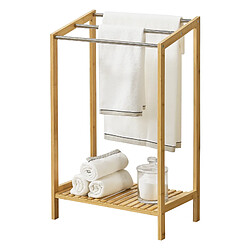 Porte-Serviettes sur Pied Kautokeino en Bambou 61 x 31 x 85 cm [en.casa] 