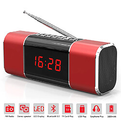 Universal Haut-parleur portable Bluetooth Haut-parleur stéréo stéréo sans fil Subwoofer avec lecteur de carte USB TF Récepteur Radio FM Bluetooth | Haut-Parleur portable (rouge)