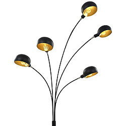 Acheter vidaXL Lampadaire 200 cm 5 x E14 Noir et doré