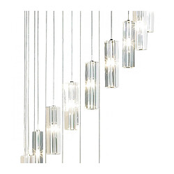 Acheter Luminaire Center Suspension Galileo Cristal,chrome poli 20 ampoules 300cm