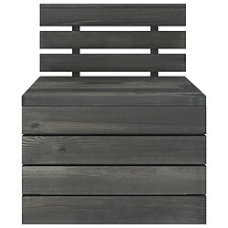 Acheter vidaXL Salon palette de jardin 4 places gris foncé bois de pin massif