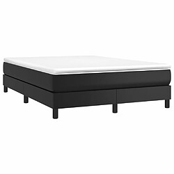 Avis Maison Chic Lit Adulte - Lit simple Lit à sommier tapissier avec matelas moelleux - Meuble de Chambre - Noir 140x200 cm Similicuir -MN93400