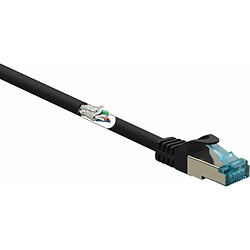 Renkforce RF-5047478 RJ45 Câble réseau, câble patch CAT 6a S/FTP 2.00 m noir ignifuge 1 pc(s)