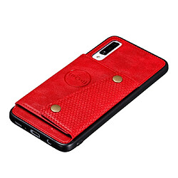 Avis Wewoo Coque Rigide Pour Galaxy A70s Etui de protection magnétique antichoc en PU + TPU avec fentes cartes Rouge