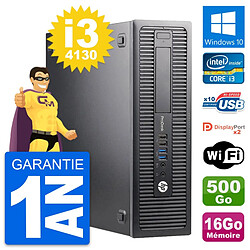 PC HP ProDesk 600 G1 SFF Intel i3-4130 RAM 16Go Disque 500Go Windows 10 Wifi - Occasion