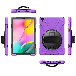 Avis Coque en TPU + Silicone combo en forme de X violet pour votre Samsung Galaxy Tab A 10.1 (2019) SM-T515