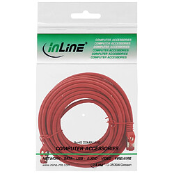 Câble de raccordement InLine® S / FTP PiMF Cat.6 250 MHz, cuivre, sans halogène, rouge 10 m