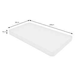 ML-Design Matelas Enfant 90x200 cm, Orthopédique, 7 Zones, Mousse Froid, Certifié Oeko Tex, Housse Amovible Lavable Fermeture Éclair, Hypoallergénique Antibactérien/Teste Substances Nocives, 23 kg/m³ pas cher