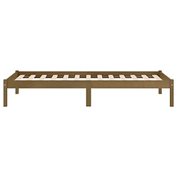 Acheter vidaXL Cadre de lit sans matelas marron miel bois massif 100x200 cm