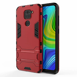 Coque en TPU 2 en 1 avec béquille rouge pour votre Xiaomi Redmi Note 9/Redmi 10X 4G