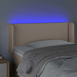 Avis Maison Chic Tête de lit moderne à LED lumineuse pour chambre - Décoration de lit Cappuccino 83x16x78/88 cm Similicuir -MN33185