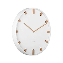 Karlsson Horloge murale en métal Grace blanc.