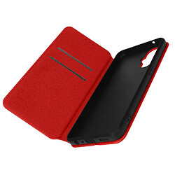 Avizar Housse pour Oppo Reno 8 Lite 5G Clapet Porte-carte Support Vidéo rouge