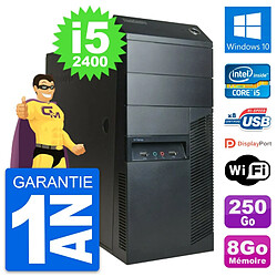 PC Tour Lenovo M91p Intel Core i5-2400 RAM 8Go Disque Dur 250Go Windows 10 Wifi - Occasion