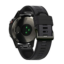 Bracelet en silicone bicolore 22mm cendres de carbone noir pour votre Garmin Fenix 6/Fenix 5/Forerunner 945/Forerunner 935/MARQ