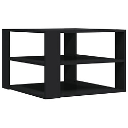 Acheter vidaXL Table basse noir 59,5x59,5x40 cm bois d'ingénierie