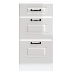 Avis VidaXL Armoire de Cuisine Kalmar - Blanc Brillant